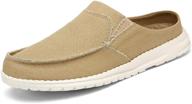 mishansha comfort slippers lightweight walking men's shoes for loafers & slip-ons logo