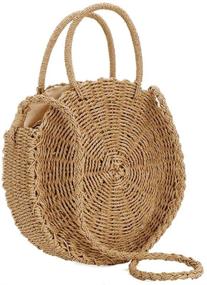 img 3 attached to Womens Crossbody Handwoven Natural Shoulder Women's Handbags & Wallets