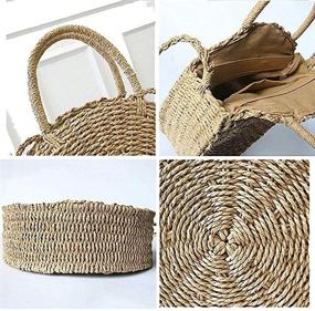 img 1 attached to Womens Crossbody Handwoven Natural Shoulder Women's Handbags & Wallets