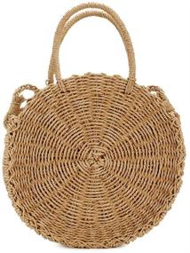 img 4 attached to Womens Crossbody Handwoven Natural Shoulder Women's Handbags & Wallets