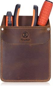 img 4 attached to 👜 RingSun Leather Pocket Protector RS10 - Durable Tool Pouch for Tools, Pens – Ideal for Jeans Shirts