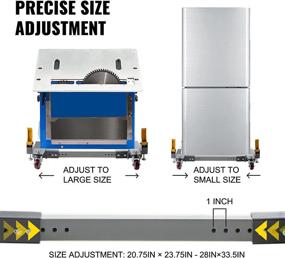 img 2 attached to 📦 VEVOR Adjustable Universal Mobile Base: Heavy-Duty 1500LBS Capacity for Woodworking Equipment, Fridge, Washing Machine - Effortless Mobility Solution