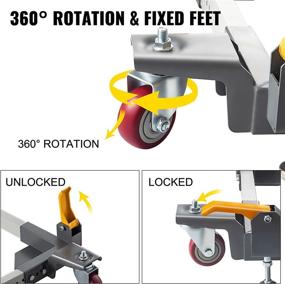 img 1 attached to 📦 VEVOR Adjustable Universal Mobile Base: Heavy-Duty 1500LBS Capacity for Woodworking Equipment, Fridge, Washing Machine - Effortless Mobility Solution