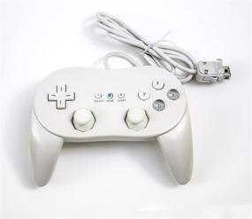 img 1 attached to Ultimate Gaming Experience with the Old Skool Wii Classic Pro Controller: Compatible with Wii and WiiU, Elegant White Design