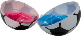img 4 attached to Набор для футбольного мяча с разгадкой пола от HelloBump - Нетоксичный розовый и голубой порошок - Партийные принадлежности