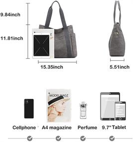 img 3 attached to Womens Handbags Multi Pocket Shoulder Satchel Women's Handbags & Wallets for Satchels