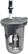 🚽 powerful burcam 400423p 3/4hp grinder pump system with large sewage basin - black logo