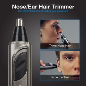 img 2 attached to 🧔 ZOOMMATE 3 in 1 Nose Ear Hair Trimmer Clippers: Waterproof, LED Light, Wet/Dry Use – Ideal Gift for Boyfriend, Husband, and Father