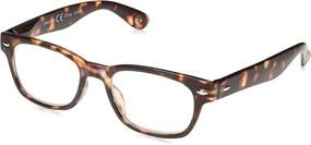 img 4 attached to 🌈 PeeperSpecs Tortoise Soft Square Reading Glasses, Rainbow Bright, 45 + 1