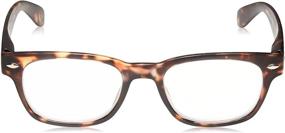 img 3 attached to 🌈 PeeperSpecs Tortoise Soft Square Reading Glasses, Rainbow Bright, 45 + 1