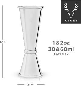 img 2 attached to Viski Japanese Style Double Jigger: Essential Bar Kit with 1oz and 2oz Interior Measurements – Stainless Steel Cocktail Mixing Tool