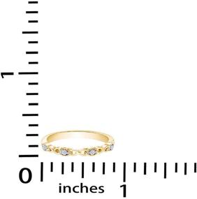 img 1 attached to 💍 Aria Jewels 14K Gold Plated 925 Sterling Silver Natural Diamond Accent Infinity Wedding Band Stackable Ring for Women - 0.04 Cttw, I-J Color, I2-I3 Clarity