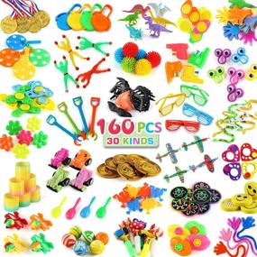 img 4 attached to 160 PCS Party Favors for Kids Birthday: A Comprehensive Collection of 30 Kinds! Ideal for Carnival Prizes, Classroom Rewards, Goodie Bags, Pinata Fillers & More. Perfect Treasure Chest Box for Boys & Girls