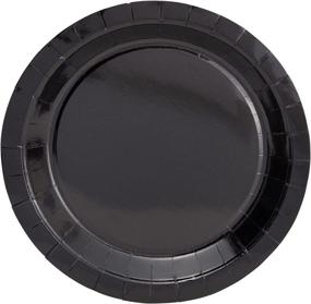 img 2 attached to 🎉 Ultimate Black Party Supplies: Convenient Disposable Dinnerware