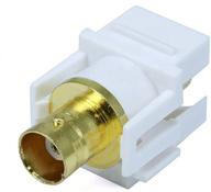 monoprice 106540 keystone jack modular white logo