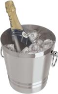 🍾 oggi 7041 silver stainless steel champagne bucket, 4-1/4-quart logo