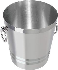 img 3 attached to 🍾 Oggi 7041 Silver Stainless Steel Champagne Bucket, 4-1/4-Quart