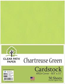 img 3 attached to 📄 65lb Cover Chartreuse Green Cardstock - 8.5 x 11 inch - Pack of 50 Sheets - from Clear Path Paper