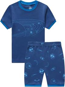 img 4 attached to 👕 Top-rated Family Feeling Boys Summer Pajama Sets: Short, 100% Cotton PJs!