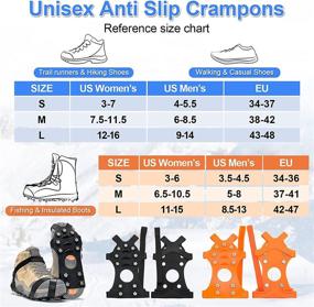 img 2 attached to ZUXNZUX Ice Cleats for Shoes and Boots - Stainless Steel Microspikes Grippers with 11 Spikes Grips for Ice and Snow - Ideal for Climbing, Ice Fishing, Hiking