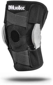 img 1 attached to 🏋️ Mueller Adjustable Hinged Knee Brace - Black/Gray, One Size Fits Most: Optimal Support for Athletic Recovery and Joint Stability