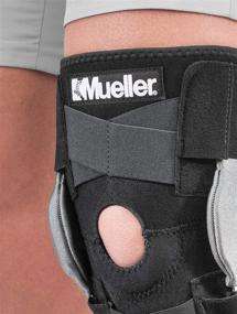 img 3 attached to 🏋️ Mueller Adjustable Hinged Knee Brace - Black/Gray, One Size Fits Most: Optimal Support for Athletic Recovery and Joint Stability