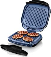 🍔 granitestone indoor grill & panini press: double sided heating plates, fat draining grill ridges, ultra nonstick surface – cooks food in minutes! логотип