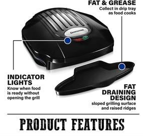 img 1 attached to 🍔 Granitestone Indoor Grill & Panini Press: Double Sided Heating Plates, Fat Draining Grill Ridges, Ultra Nonstick Surface – Cooks Food in Minutes!