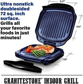 img 2 attached to 🍔 Granitestone Indoor Grill & Panini Press: Double Sided Heating Plates, Fat Draining Grill Ridges, Ultra Nonstick Surface – Cooks Food in Minutes!