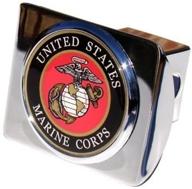 π authentic and durable: mvp accessories us marine corps chrome metal trailer hitch cover with metal logo logo