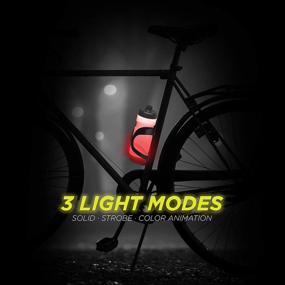 img 1 attached to 💡 LED2O 20 Ounce Light-Up Squeeze Sports Water Bottle with Dual-Mode LED Lighting