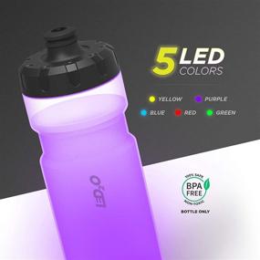 img 3 attached to 💡 LED2O 20 Ounce Light-Up Squeeze Sports Water Bottle with Dual-Mode LED Lighting