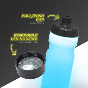 img 2 attached to 💡 LED2O 20 Ounce Light-Up Squeeze Sports Water Bottle with Dual-Mode LED Lighting