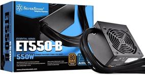 img 4 attached to Блок питания SilverStone ET550-B: 550W 80 Plus Bronze ATX PSU с плоскими черными проводами - высокая эффективность и надежность