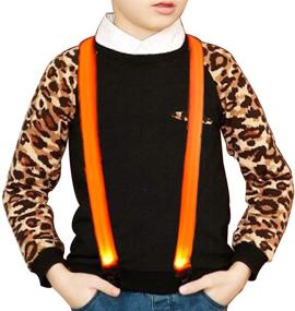 img 4 attached to 🌟 Glowing Neon Suspenders: Perfect Dress-Up Accessory for Boys, Kids, and Children