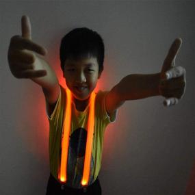 img 1 attached to 🌟 Glowing Neon Suspenders: Perfect Dress-Up Accessory for Boys, Kids, and Children