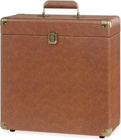 img 2 attached to 🎵 Victrola Vintage Vinyl Record Storage Case - Fits Standard 33 1/3, 45, and 78 RPM Records, Holds 30 Albums - Ideal for your Precious Record Collection, Brown (VSC-20-BRW)