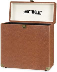 img 1 attached to 🎵 Victrola Vintage Vinyl Record Storage Case - Fits Standard 33 1/3, 45, and 78 RPM Records, Holds 30 Albums - Ideal for your Precious Record Collection, Brown (VSC-20-BRW)