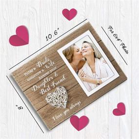 img 1 attached to 👰 Cherish Your Bond: Vilight Mother of Bride Gifts from Daughter - Mom Wedding Picture Frame with Endearing Message - Forever A Daughter & Best Friend