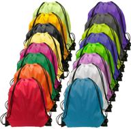 🎒 bulk drawstring backpack, cinch bag for kids - durable nylon string backpack, string bag in 16 vibrant colors logo