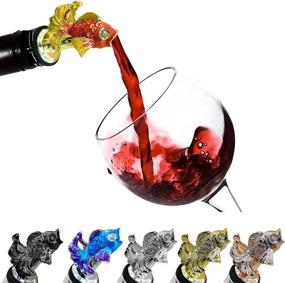 img 4 attached to CORCHO - Fish Wine Pourer: Aesthetic Animal Wine Aerator & Pourer Set, Perfect for Wine, Whiskey, Champagne, and More!