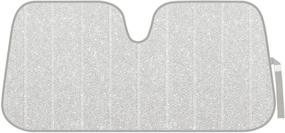 img 4 attached to 🌞 BDK AS-2511-SL Front Windshield Shade - Accordion Folding Auto Sunshade for Car Truck SUV - Blocks UV Rays Sun Visor Protector - Keep Your Vehicle Cool - Silver Glitter (57 x 27 Inch)