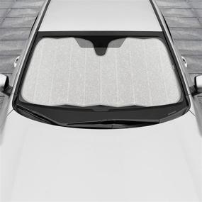 img 3 attached to 🌞 BDK AS-2511-SL Front Windshield Shade - Accordion Folding Auto Sunshade for Car Truck SUV - Blocks UV Rays Sun Visor Protector - Keep Your Vehicle Cool - Silver Glitter (57 x 27 Inch)