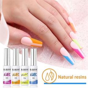 img 1 attached to Vibrant Line Art Gel Nail Polish Set: RARJSM Painted Gel, 12 💅 Colors for DIY Drawing, Neon Pink, Yellow, Green, Glitter, Sliver, Gold, UV/LED Required