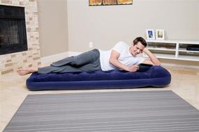 img 2 attached to Top-rated Bestway Queen Flocked Air Bed for Ultimate Comfort and Convenience