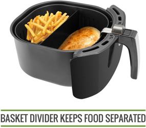 img 1 attached to 🍽️ XL 5.8QT Air Fryer Cooking Divider for Simple Living Products. Compatible with 9" Air Fryer Baskets, Airfryer Basket Separator Keeps Food Separated