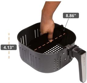 img 2 attached to 🍽️ XL 5.8QT Air Fryer Cooking Divider for Simple Living Products. Compatible with 9" Air Fryer Baskets, Airfryer Basket Separator Keeps Food Separated