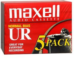 img 1 attached to 🎧 Maxell UR 120 Audio Cassette Pack of 5 - Normal Bias, IEC Type EQ, 120us