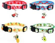 🐱 enhanced safety for cats: 4 pack breakaway cat collars with bell - perfect for boys & girls - secure buckle kitten collars for pet supplies & accessories logo