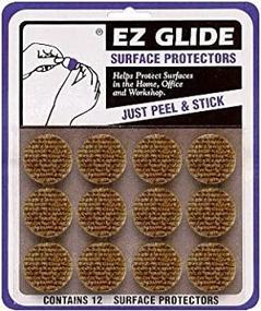 img 1 attached to 🛡️ Protect Your Floors with EZ Glide Surface Protectors - 1" Brown Circle - 12-Pack